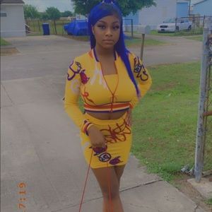 Graffiti 3 Piece Skirt Set☃️